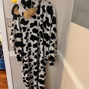 Cow Print Hooded Onesie